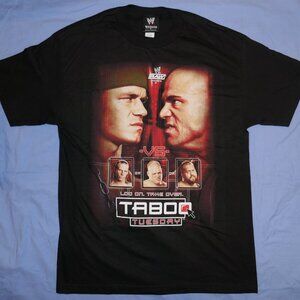 WWE Taboo Tuesday 2005 PPV shirt Cena rap tee Kurt Angle Kane Shawn Michaels